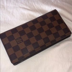 Brown checkered wallet